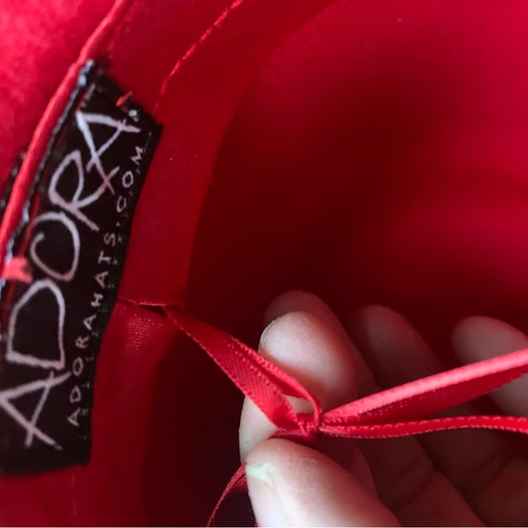 ADORA | Red Stylish Hat - Picture 7 of 7